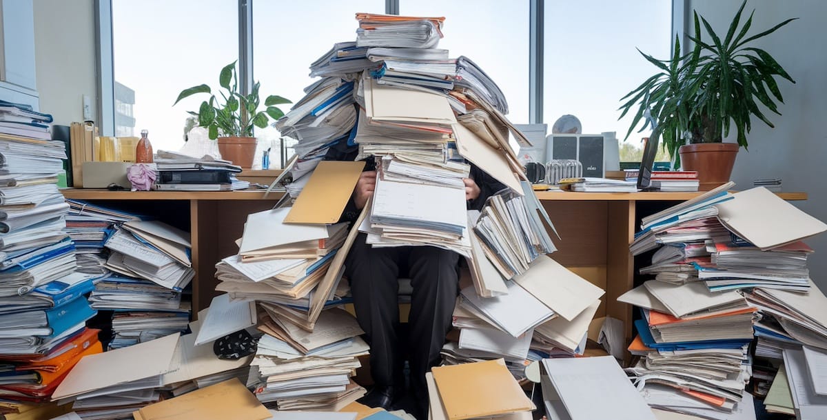 Information overload illustration