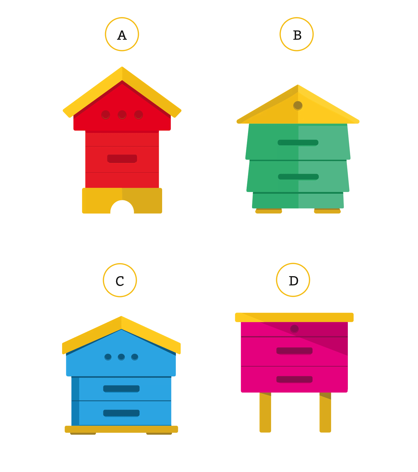 Bee hut illustrations