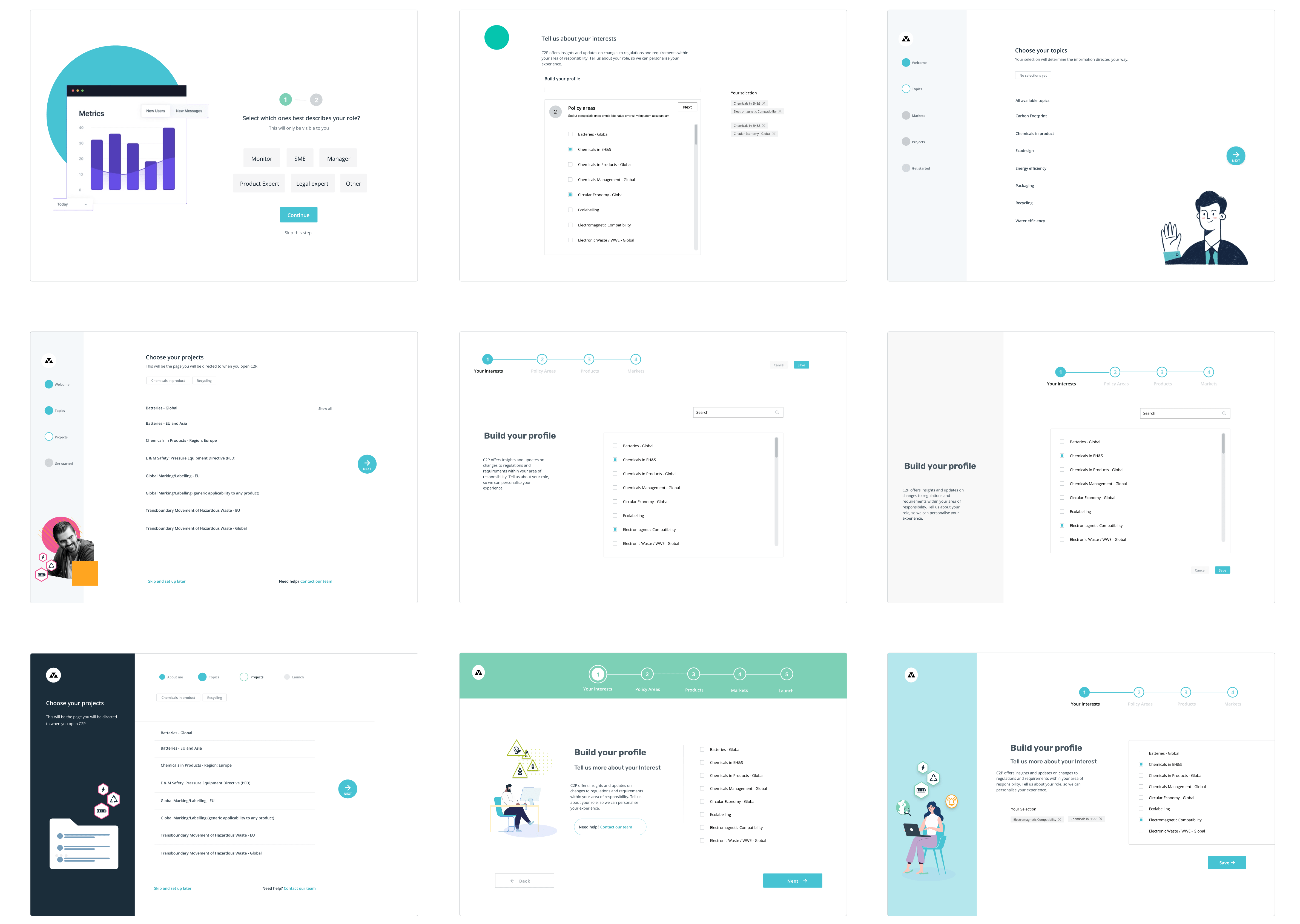 Visual UI explorations